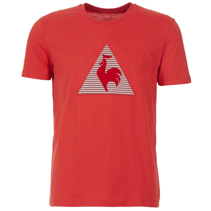 Le Coq Sportif Geo T Rouge - T-Shirts Manches Courtes Homme
